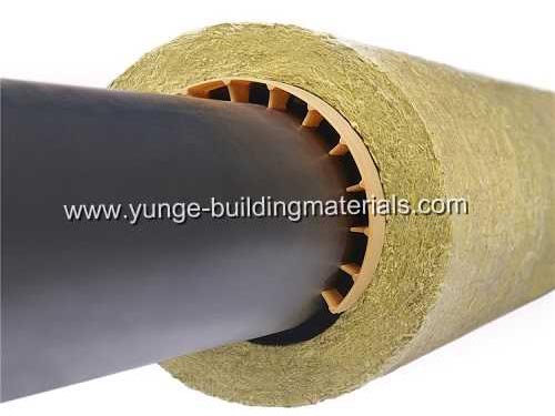 Rock wool insulation pipe for pipe protection